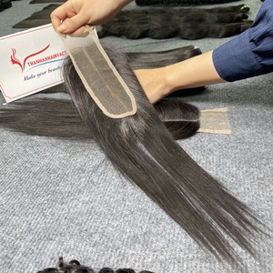 Cierre 2x6 Hueso Recto Borde de encaje transparente Parte media Extensiones de cabello Estilo de lujo de Thanh an Hair - Product Image 2