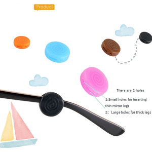 Crochets d'oreille ronds et antidérapants à double trou pour lunettes en silicone <span class=keywords><strong>Crochet</strong></span> d'oreille pour lunettes - Product Image 3