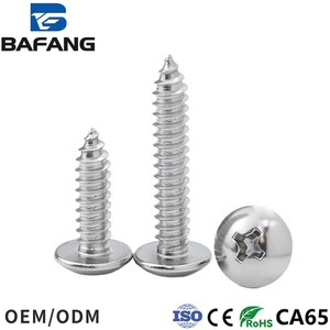 大型ステンレス鋼製平頭タッピンねじ、標準ねじ山、キャップ直径6.3mm、メートル法 - Product Image 3