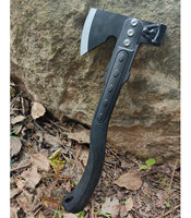 Hache agile plus rapide avec poignée en fibre de verre Hache tactique polyvalente de qualité industrielle pour la survie Camping Chasse Compétition