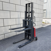 Chariot élévateur électrique portable de haute qualité, mini, compact, autoporteur, 1,5 tonne, 2 tonnes, tout-terrain, pour palettes