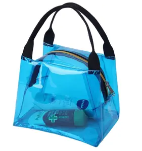 节省空间方便携带透明透明塑料透明PVC沙滩手提包女士果冻袋PVC手提包