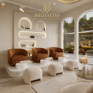 Conjunto de Muebles Modernos para Salón de Uñas, Diseño Interior Personalizado para Salón de Belleza, Muebles para Manicura y Pedicura para Spa de Uñas - Product Image 1