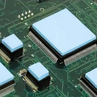 Feuille de mousse de silicone conductrice Johan 6001, 1 mm d'épaisseur, avec coussin thermique adhésif 13W/mk pour isolation électrique