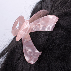 Pince à cheveux en forme d'aile de papillon, cristal rose, motif floral délicat, nouvelle arrivée de novembre, 8 cm, pince requin - Product Image 4