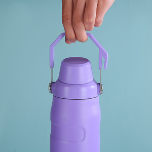 18/24/36oz con bocca ironica in acciaio inossidabile 304 isolato sottovuoto Outdoor Sport Climbing Champing borraccia con manico - Product Image 5