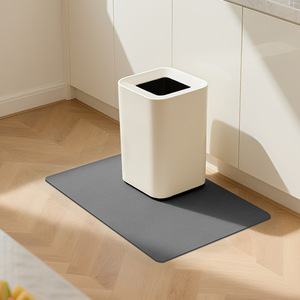 Tapis de poubelle minimaliste en diatomite, rectangulaire, antidérapant, couleur unie, tapis de cuisine facile à nettoyer, séchage rapide, protecteur de sol absorbant - Product Image 2