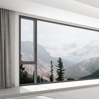 Ventana Abatible y Giratoria de Aluminio Moderna con Aislamiento Térmico, Triple Vidrio Aislante para Baño