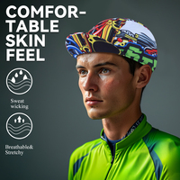 Gorra de Ciclismo Estampada Colorida, Transpirable, con Protección UV, para Deportes al Aire Libre y Ciclismo