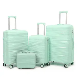 Toptancı yeni varış 3 in 1 fermuar yakın seyahat bagaj setleri kırmak geçirmez fermuar bant genişletilebilir hafif valizler