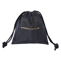 Sac à cordon en polyester Oxford avec logo imprimé doré, mini, portable, pour le voyage quotidien, idéal pour les cadeaux promotionnels, pochette en tissu