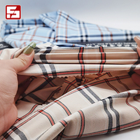 Tissu sergé Spandex Nylon extensible à carreaux teint en fil de créateur Tissu d'impression personnalisé DTY Fournisseur de tissus à carreaux pour vêtements