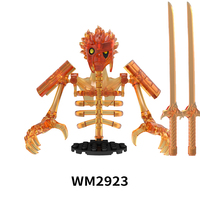 WM6208 Susanoo 15.5*18cm 7 Bentuk  2 Senjata 1 Alas  Puzzle DIY Juguetes Mini Building Block Set Edukatif Mainan Anak