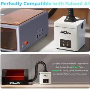 Purificador de Humo Creality Falcon 800x800x800 mm, Colector de Niebla de Aceite Electrostático con 99.97% de Eficiencia, Estacionario, de Plástico - Product Image 2