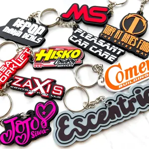 Promotional Gift Making Supplies For Custom Logo Key Chains 2d 3d Pvc Eco Friendly Keychains Personalized Rubber Keychain