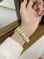 Bracelet de montre en métal à maillons irréguliers Tschick pour Apple Watch, bracelet de remplacement élégant à maillons courbes, accessoire décoratif élégant