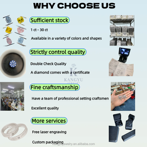 Bague de fiançailles en diamant de laboratoire personnalisable, clarté VVS1, certifiée IGI, remplie de CVD/HTPT, or massif 14K/18K/24K, pour femme, Kangyu - Product Image 6
