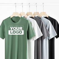 T-shirt Homme Col Rond Respirant en Coton Pur Coupe Slim, Personnalisable avec Votre Logo, Impression 3D, Nouvelle Collection Usine