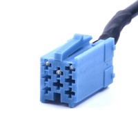 De Audio de coche Mini ISO 8Pin adaptador de Cable Aux para VW AUDI Blaupunkt Radio 2000-2010