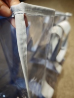 Sac fourre-tout en PVC transparent imperméable personnalisé avec pochette zippée amovible et poignée en sangle pour la plage et les voyages, 43x30x20cm