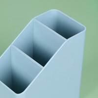 SUNSHING – Organisateur de bureau en forme de trapèze à 3 compartiments pour stylos, pinceaux de maquillage et fournitures de papeterie – Boîte de rangement de bureau