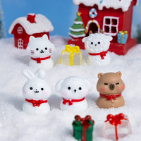 Figurines de bonhommes de neige de Noël en résine assorties en gros, décorations et miniatures de Noël en résine