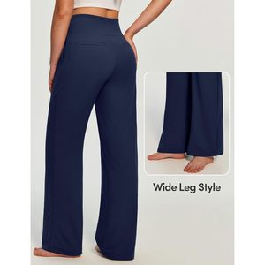 Pantalones de Yoga de Pierna Ancha FOXA, Cintura Alta con Bolsillos, Control de Abdomen, Elásticos, Pantalones de Vestir para Mujer, Pantalones Casuales de Negocios - Product Image 6