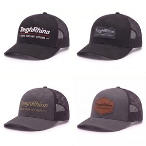 Casquette personnalisée en maille respirante unisexe, style camionneur à 6 panneaux, fermeture snapback, visière incurvée, design logo, vente en gros, casquette homme - Product Image 2