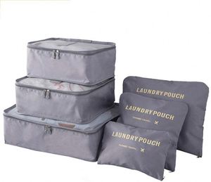 6 Pcs Polyester Compression Luggage Organizers Bag for Travel Personal Packing Cubes Wholesale Travel Bag Organizer <b>Sets</b> - Product Image 1