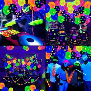 100 Globos Fluorescentes Luminosos para Decoración de Bodas, Globos de Neón que Brillan en la Oscuridad, Suministros para Fiestas con Luz Ultravioleta - Product Image 3