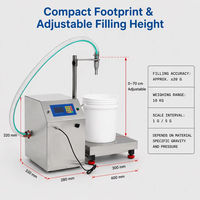 Machine de remplissage semi-automatique haute vitesse et grande capacité L72 pour liquides visqueux et huiles, débit élevé 72L/min
