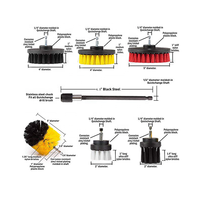 Brosse de lavage de voiture électrique multifonctionnelle, outils abrasifs, kit de brosses de nettoyage pour nettoyage de voiture, 25 pièces