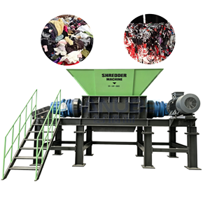 Broyeur multifonction à double arbre OEM pour le traitement des déchets industriels, des vêtements usagés et des tissus - Product Image 1