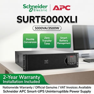 <span class=keywords><strong>APC</strong></span> SURT5000XLI Smart-<span class=keywords><strong>UPS</strong></span> RT5000 แบตเตอรี่ลิเธียมสามเฟส ระบบสำรองไฟฟ้าคุณภาพสูงแบบออนไลน์ 3500W/5000VA - Product Image 1
