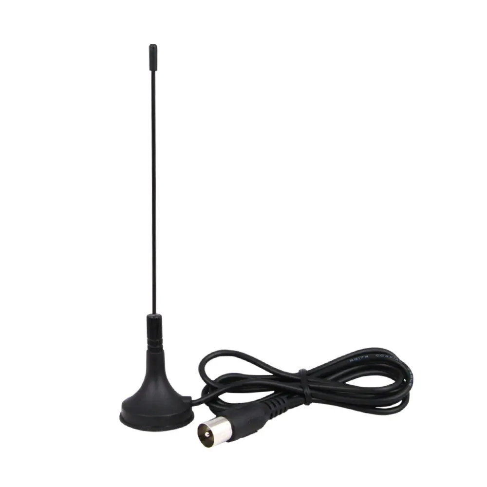 Digital TV Antenna UHF VHF DVB-T Magnetic Base HDTV Indoor 150mm*30mm RG174/RG58 KSWT-015 Vertical Wavelink CN;JIA Black 3DBI <2