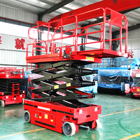 Plateforme élévatrice mobile à ciseaux hydraulique autopropulsée 6m 8m 10m 300kg 320kg pour travaux en espace étroit