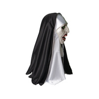 Zombie 2 Nun Mask-Masque de maquillage effrayant d'Halloween pour les farces-Ghost Face-Couvre-chef en latex horrifiant et terrifiant pour nonne