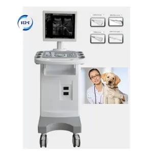 Mesin Ultrasound dokter hewan/troli hitam putih harga mesin Ultrasound/troli baru pemindai Ultrasound