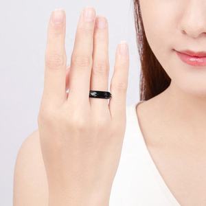 natural Jadeite Black Jadeite <b>jade</b> <b>ring</b> UNISEX black green Chinese style Fashion Simplicity classic original design Gift JZ02 - Product Image 3