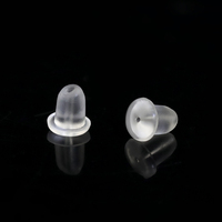 Vente chaude PVC chapeau transparent Bouchons d'oreille boucles d'oreilles serrures boucle d'oreille arrière bouchon pour boucle d'oreille en gros