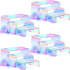 Espositore <span class=keywords><strong>per</strong></span> riser in acrilico iridescente espositore in acrilico riser <span class=keywords><strong>per</strong></span> display in acrilico arcobaleno - Product Image 3