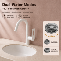 Robinet de lavabo en laiton blanc H2330, mitigeur monocommande à poser sur le plan, style moderne
