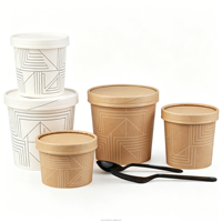 Gobelets à dessert jetables en papier biodégradable de qualité alimentaire, contenants personnalisés avec logo imprimé pour les boulangeries, les cafés, les collations, les biscuits et les bonbons