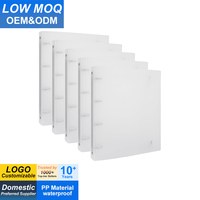 Carpeta de 4 anillas A4 transparente de PP suave con superficie mate para almacenamiento de sellos y troqueles, ideal para cuadernos recargables.