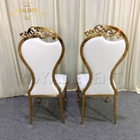 Chaises de Mariage pour Événements et Banquets, Mobilier d'Hôtel, Trône en Acier Inoxydable Doré pour les Mariés