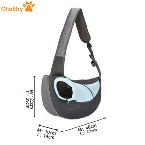 Sac de transport pour chiot 2025 S/L, sac à bandoulière pour chien de voyage en plein air, sac à main confortable en maille Oxford, pochette de transport simple - Product Image 2