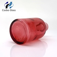 Bouteilles diffuseurs cylindriques en verre rouge en gros 50ml 100ml vides pour aromathérapie avec sérigraphie