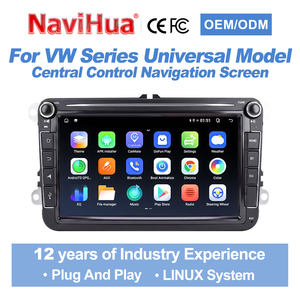 Lecteur multimédia NaviHua 8 pouces avec écran tactile, système Linux, Carplay, Android Auto, BT, WIFI pour la série VW Volkswagen - Product Image 1