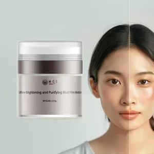 OEM自有品牌热销咖啡因泥面膜用于面部抗皱女性护肤品所有皮肤类型抗衰老粘土面膜