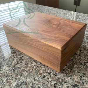 Caja de almacenamiento de madera maciza con tapa magnética Caja de embalaje de regalo de madera de nogal Caja de madera decorativa personalizada - Product Image 5